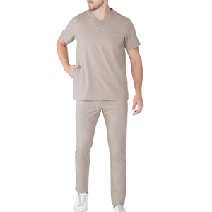 Ensemble d'uniformes de médecin professionnel personnalisé OEM de haute qualité, disponible dans toutes les tailles, y compris les hôpitaux imprimés XL. - Product Image 1