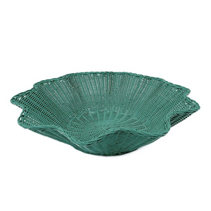 Bol ondulé en rotin tissé à la main spécial coloré panier de fruits en osier naturel décoratif pour Table à manger et décor à la maison - Product Image 1