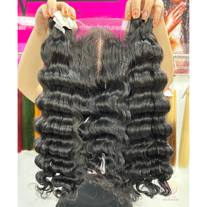 Extensión de cabello de Color Natural de cabello crudo vietnamita 100% Cabello de onda profunda súper dibujado de alta calidad para mujeres negras - Product Image 5