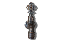 Robinet de hammam antique ottoman traditionnel à trou unique et poignée unique, finition noircie - Laiton de haute qualité pour lavabo de salle de bain et cuisine |