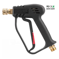 Pistolet à eau haute pression 4000 PSI avec raccord rapide 3/8 pouce et prise rapide 1/4 pouce, court, pour équipement de lavage automobile, déclencheur, pièces de nettoyage de voiture