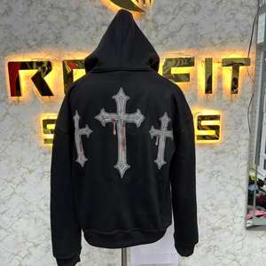 Sweat à capuche à fermeture éclair de style sportif, coupe parfaite, nouveau style, imprimé personnalisé, fabriqué en usine, prix bas, sweat à capuche pour hommes - Product Image 6