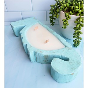 Bougie en bois de bol de pâte en forme d'hippocampe créative la plus vendue pour la fabrication de bougies décor de Table de conception OEM pour les vacances du Vietnam - Product Image 1