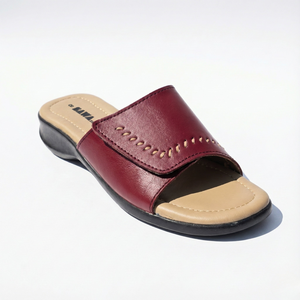 Sandales plates classiques en cuir, modèle 649 MR, à enfiler - Product Image 3