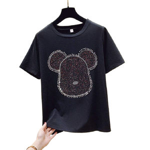 T-shirts pour femmes, style décontracté sexy, 100% coton respirant, streetwear, tops Y2K pour club - Product Image 1