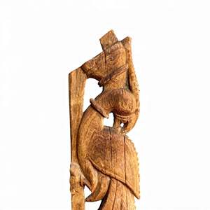 Support en bois antique pour connecteurs et supports d'étagères - Product Image 6