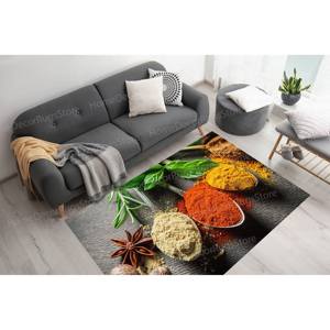 Vibrant Printed <b>Rug</b>: Spices <b>Rugs</b>, Modern Design, Non Slip, Pet Friendly,<b>Chenille</b> <b>Rug</b> - Product Image 2