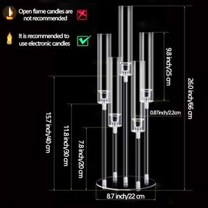 Wholesale Acrylic Flower <strong>Tealight</strong> Pillar Candle <strong>Holder</strong> for Wedding Party Decor Table Centerpiece Home Decorative Candle <strong>Holders</strong> - Product Image 5