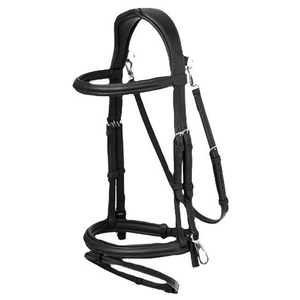 บังเหียนม้ากับแถบจมูกเบาะสบายและวงคิ้วเพื่อความสะดวกสบายม้านิเกิลฟิตติ้ง Pony-cob-ขนาดเต็ม - Product Image 1