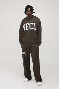 Sudaderas de algodón de peso pesado con logotipo personalizado, conjunto de chándal de tela gruesa, pantalones de chándal holgados, conjuntos de chándal para hombre - Product Image 5