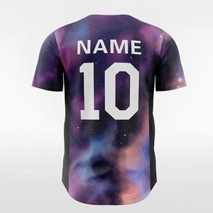OEM Custom Half Sleeve Men Baseball Uniform Custom Printing Crew Neck Baseball Jersey - Product Image 3