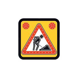 Señal de Tráfico LED para Mantenimiento de Carreteras, 60 x 60 cm, Producto de Advertencia Vial - Product Image 1
