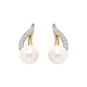 NOVAMART Fine Women's Cute Stud <b>Earrings</b> 925 Sterling Silver <b>Gold</b> Rhodium Plating for Swiss Zirconia Winged <b>Screw</b> <b>Back</b> Gift Girl - Product Image 1