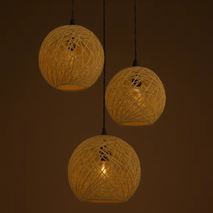 LÁMPARA DE YUTE Y MATEL ECOLÓGICO MODERNA Y ÚNICA, ÚLTIMO DISEÑO PARA EL HOGAR, GABINETE DE COCINA DE HOTEL, DECORACIÓN DE ILUMINACIÓN - Product Image 2