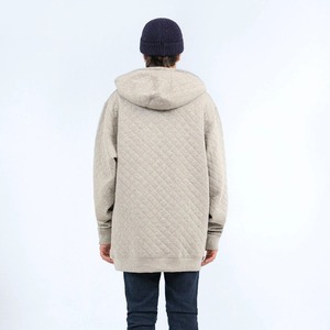 Sweat à capuche matelassé en polaire pour hommes, 100% coton, logo brodé, décontracté, grande taille, fermeture éclair - Product Image 3