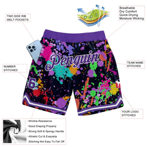 Pantalones Cortos Deportivos de Baloncesto para Hombre, 100% Poliéster, Diseño Sólido, Sublimación Personalizada, Secado Rápido, Transpirables, para Gimnasio y Fitness - Product Image 2