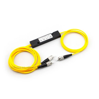 Module de couplage télécom DAMU haute précision 1x2 PLC, répartiteur de fibre optique à tube en acier, connecteur monomode FC/APC pour FTTH PON