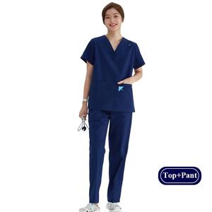 Bata de laboratorio sedosa para hospital de verano, bata de farmacia, abrigo de consulta antiestático, cintura con lengüeta, doble función para hombres y mujeres - Product Image 2