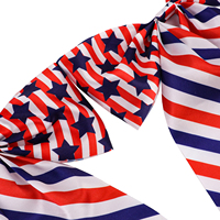 Guirlande de drapeaux américains à rayures, bannière triangulaire USA, décoration de fête patriotique pour la fête du Memorial Day de l'Indépendance
