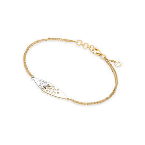 Rhodium Plated Pearl Diamond Religious <b>Bracelet</b> for Women <b>Rose</b> <b>Gold</b> Finish Gift - Product Image 3