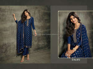 Costume Salwar pakistanais traditionnel en zari pour les occasions spéciales, qualité d'exportation, spécialité du festival - Product Image 6