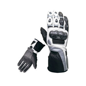 Gants de moto haut de gamme avec paume texturée en cuir respirant finition élégante et performance routière confortable - Product Image 4