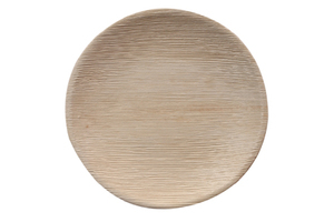 Assiette plate ronde jetable en feuille de palmier de 18 cm Vaisselle et vaisselle écologiques pour fêtes et occasions - Product Image 3