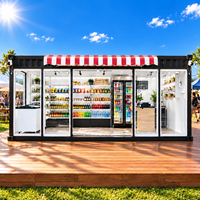 Unité commerciale conteneurisée extérieure de 20 pieds / Conteneur de café / Conteneur de magasin de proximité / Mini-marché modulaire