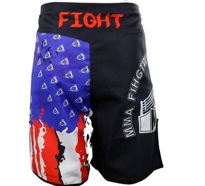 High Quality Custom MMA <b>Shorts</b> Full Sublimation USA Flag Durable Polyester <b>Grappling</b> BJJ Fight <b>Shorts</b> Custom Martial Arts Wear - Product Image 2