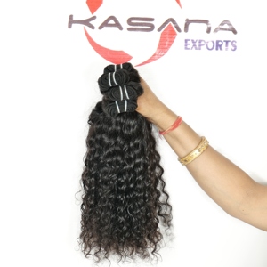 100% couleur naturelle indienne vague profonde Extensions de cheveux cuticule aligné fabricants en gros 'cheveux humains traités chimiquement' - Product Image 3
