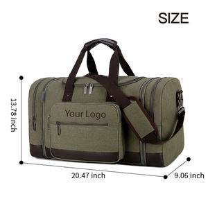 Bolsa de Lona Hecha a Mano de Primera Calidad, Bolsa de Viaje para Fin de Semana con Gran Capacidad, Bolsa Deportiva para Gimnasio y Actividades al Aire Libre - Product Image 4