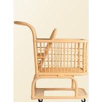 Chariot de courses en rotin au meilleur prix de gros, jouets artisanaux, organiseurs pour filles et garçons, fabriqué au Vietnam