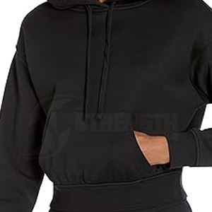 Vente en gros 2024 Haut court respirant pour femmes Sweat à capuche Hiver Vêtements d'entraînement courts avec col à capuche - Product Image 6