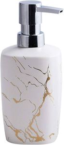 Ensemble d'accessoires de salle de bain en marbre Distributeur de savon 3 pièces Porte-brosse à dents Gobelet Porte-savon Boîte et plateau en coton Meilleure qualité - Product Image 4