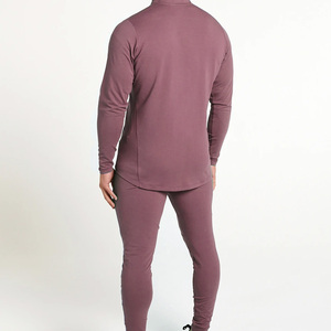 ชุดวอร์มแขนยาวออกแบบโลโก้ได้ตามต้องการสำหรับผู้ชายสำหรับใส่วิ่งจ๊อกกิ้งคอลูกเรือทรงสลิมฟิตมีซิปปิด - Product Image 5