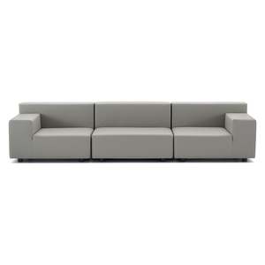 Sofá Seccional Minimalista de Tres Plazas Plastics Tech, Muebles Cuadrados para Sala de Estar con Diseño Tapizado - Product Image 1