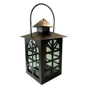Solid Iron and Glass <b>Lantern</b> Black Metal Mini Decorative Candle <b>Lanterns</b> Tealight Candle Holder Pleasant Designed - Product Image 2