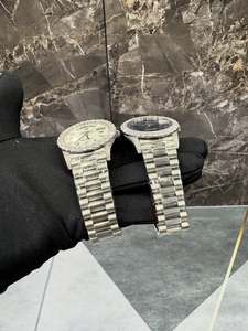 Reloj de Pulsera de Lujo para Hombre con Diamante Moissanite VVS, Cristal Analógico, Bisel Personalizado de Dos Tonos, Movimiento Automático, Acero Inoxidable, Regalo de Cumpleaños - Product Image 3