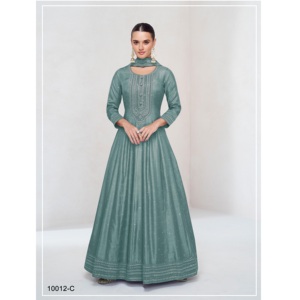Maruti moda MF1638 Vichitra seda Anarkali traje pesado bordado secuencia trabajo hasta el suelo ajuste Regular mujeres ropa tradicional - Product Image 1
