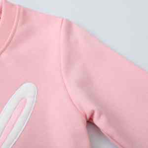 Sweat-shirt à capuche zippé brodé unisexe, coupe oversize, chaud, en polaire polyester/coton, confortable, épaules tombantes, pour l'automne - Product Image 3