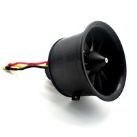 Ventilador Eléctrico Canalizado (EDF) de 64MM 4S 3500KV con Correa y 11 Aspas para Modelo de Avión, Motor de Jet