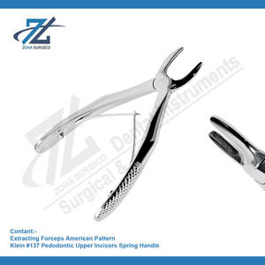 Klein Dental Pediátrico #137 Fórceps de Extracción Pedodóntica Incisivos Superiores Juego Dental Instrumentos Quirúrgicos Fabricante Pakistán - Product Image 2