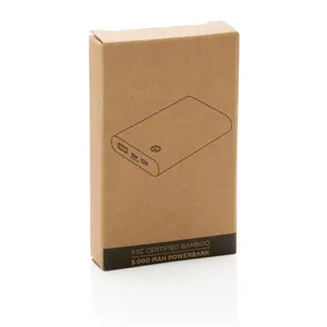 Powerbank Ecologico in Bambù da 5.000mAh per Gadget Promozionali - Product Image 4
