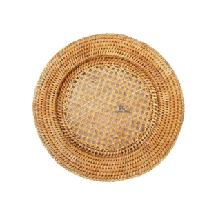 Wholesales Handcrafted Sustainable Rattan Charger Plates Natural Eco-friendly Rattan <b>Round</b> <b>Placemat</b> - Product Image 4