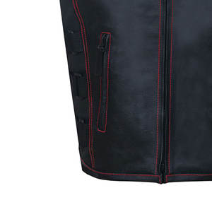 Chaleco de cuero de alta calidad para hombres, motocicleta, prendas de vestir exteriores de moda, costura duradera, opción de marca personalizada - Product Image 6