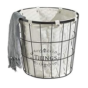 Panier à linge en fil de fer décoratif fait à la main au prix de gros panier à linge personnalisé durable - Product Image 5