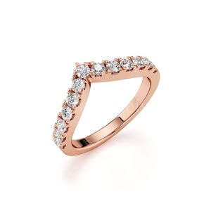 Bague Cocktail Originale Stonewels en Or Rose avec Moissanite et Motif Couronne de Diamants Certifiée IGI pour Mariage, Anniversaire et Fête - Product Image 1