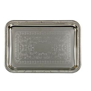 ถาดเหล็กพรีเมี่ยมพร้อมที่จับไม้ถาดโลหะสไตล์บ้านไร่สำหรับการแสดงบนโต๊ะ - Product Image 1
