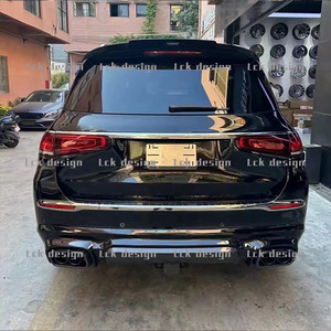 Mercedes GLS X167 GLS450 GLS400 <span class=keywords><strong>GLS480</strong></span> GLS600 <span class=keywords><strong>Maybach</strong></span> GLS800 mise à niveau nouvelle lèvre de pare-chocs avant en carbone diffuseur arrière Spoiler BodyKit - Product Image 5