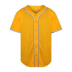 Jersey de béisbol de manga corta con botones para hombre, uniformes de tela de punto estampados - Product Image 2